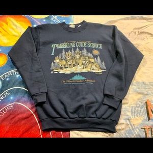 Timberline Guide Service Wolf Nature Sweater